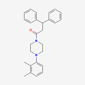 molecular formula C27H30N2O B5974653 1-(2,3-dimethylphenyl)-4-(3,3-diphenylpropanoyl)piperazine 