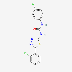 molecular formula C15H10Cl2N4OS B5974659 N-(4-chlorophenyl)-N'-[5-(2-chlorophenyl)-1,3,4-thiadiazol-2-yl]urea 