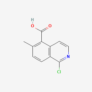 molecular formula C11H8ClNO2 B597466 1-氯-6-甲基异喹啉-5-甲酸 CAS No. 1245643-02-0