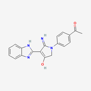 molecular formula C19H16N4O2 B5974675 1-(4-acetylphenyl)-5-amino-4-(1H-benzimidazol-2-yl)-1,2-dihydro-3H-pyrrol-3-one 