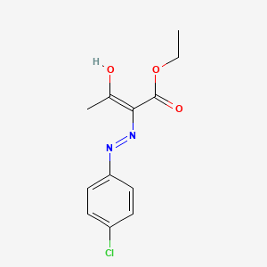 molecular formula C12H13ClN2O3 B5974681 ethyl 2-[(4-chlorophenyl)hydrazono]-3-oxobutanoate 