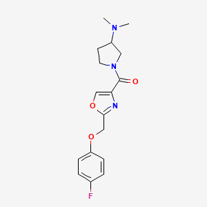 molecular formula C17H20FN3O3 B5974687 1-({2-[(4-fluorophenoxy)methyl]-1,3-oxazol-4-yl}carbonyl)-N,N-dimethyl-3-pyrrolidinamine 