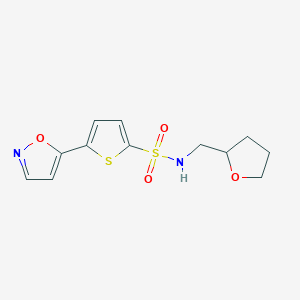 molecular formula C12H14N2O4S2 B5974692 5-(5-isoxazolyl)-N-(tetrahydro-2-furanylmethyl)-2-thiophenesulfonamide 