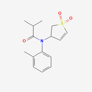 molecular formula C15H19NO3S B5974709 N-(1,1-dioxido-2,3-dihydro-3-thienyl)-2-methyl-N-(2-methylphenyl)propanamide 