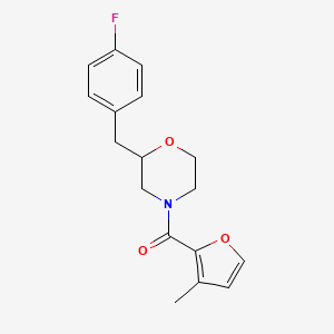 molecular formula C17H18FNO3 B5974712 2-(4-fluorobenzyl)-4-(3-methyl-2-furoyl)morpholine 