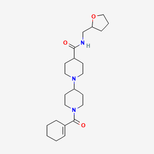 molecular formula C23H37N3O3 B5974731 1'-(1-cyclohexen-1-ylcarbonyl)-N-(tetrahydro-2-furanylmethyl)-1,4'-bipiperidine-4-carboxamide 