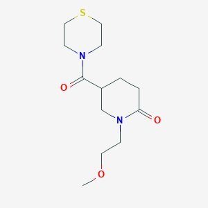 molecular formula C13H22N2O3S B5974798 1-(2-methoxyethyl)-5-(4-thiomorpholinylcarbonyl)-2-piperidinone 