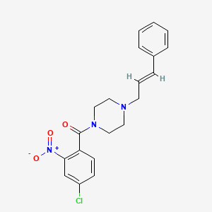 molecular formula C20H20ClN3O3 B5974806 1-(4-chloro-2-nitrobenzoyl)-4-(3-phenyl-2-propen-1-yl)piperazine 