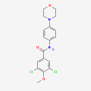 molecular formula C18H18Cl2N2O3 B5974822 3,5-dichloro-4-methoxy-N-[4-(4-morpholinyl)phenyl]benzamide 