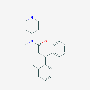 molecular formula C23H30N2O B5974877 N-methyl-3-(2-methylphenyl)-N-(1-methyl-4-piperidinyl)-3-phenylpropanamide 