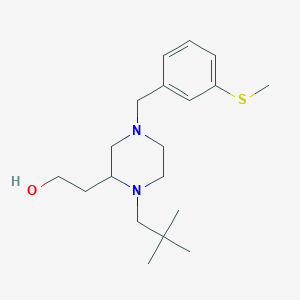 molecular formula C19H32N2OS B5974921 2-{1-(2,2-dimethylpropyl)-4-[3-(methylthio)benzyl]-2-piperazinyl}ethanol 