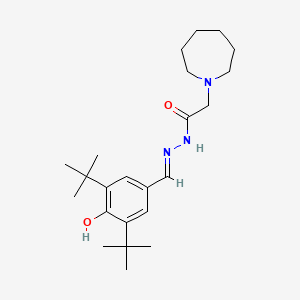 molecular formula C23H37N3O2 B5974928 2-(1-azepanyl)-N'-(3,5-di-tert-butyl-4-hydroxybenzylidene)acetohydrazide 