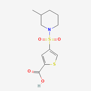 molecular formula C11H15NO4S2 B5974957 4-[(3-methyl-1-piperidinyl)sulfonyl]-2-thiophenecarboxylic acid 