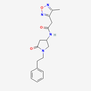 2-(4-methyl-1,2,5-oxadiazol-3-yl)-N-[5-oxo-1-(2-phenylethyl)-3-pyrrolidinyl]acetamide