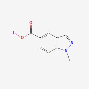 molecular formula C9H7IN2O2 B597497 Iodo 1-methylindazole-5-carboxylate CAS No. 1338247-47-4