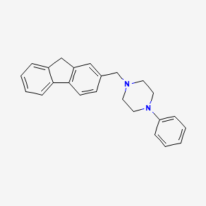 molecular formula C24H24N2 B5974974 1-(9H-fluoren-2-ylmethyl)-4-phenylpiperazine 