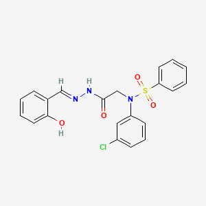 molecular formula C21H18ClN3O4S B5975008 N-(3-chlorophenyl)-N-{2-[2-(2-hydroxybenzylidene)hydrazino]-2-oxoethyl}benzenesulfonamide 