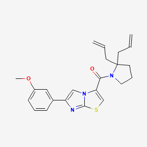 molecular formula C23H25N3O2S B5975013 3-[(2,2-diallyl-1-pyrrolidinyl)carbonyl]-6-(3-methoxyphenyl)imidazo[2,1-b][1,3]thiazole 