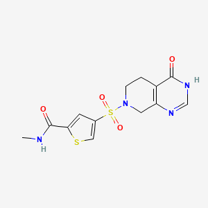 molecular formula C13H14N4O4S2 B5975021 N-methyl-4-[(4-oxo-4,5,6,8-tetrahydropyrido[3,4-d]pyrimidin-7(3H)-yl)sulfonyl]thiophene-2-carboxamide 