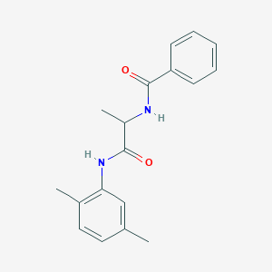 molecular formula C18H20N2O2 B5975033 N-{2-[(2,5-dimethylphenyl)amino]-1-methyl-2-oxoethyl}benzamide 