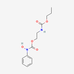 molecular formula C13H18N2O5 B5975045 2-[(propoxycarbonyl)amino]ethyl hydroxy(phenyl)carbamate 