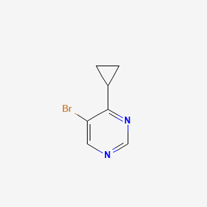 molecular formula C7H7BrN2 B597505 5-Bromo-4-cyclopropylpyrimidine CAS No. 1346697-39-9