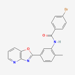 molecular formula C20H14BrN3O2 B5975078 4-bromo-N-(2-methyl-5-[1,3]oxazolo[4,5-b]pyridin-2-ylphenyl)benzamide 