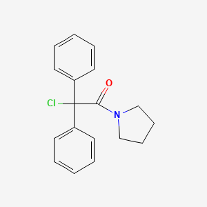 molecular formula C18H18ClNO B5975099 1-[chloro(diphenyl)acetyl]pyrrolidine 