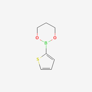 molecular formula C7H9BO2S B597510 2-(Thiophen-2-YL)-1,3,2-dioxaborinane CAS No. 197024-83-2
