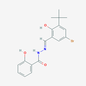 molecular formula C18H19BrN2O3 B5975101 N'-(5-bromo-3-tert-butyl-2-hydroxybenzylidene)-2-hydroxybenzohydrazide 