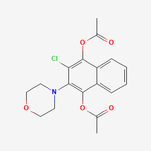 molecular formula C18H18ClNO5 B5975112 2-chloro-3-(4-morpholinyl)-1,4-naphthalenediyl diacetate 