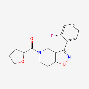 molecular formula C17H17FN2O3 B5975131 3-(2-fluorophenyl)-5-(tetrahydro-2-furanylcarbonyl)-4,5,6,7-tetrahydroisoxazolo[4,5-c]pyridine 