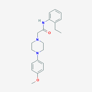 molecular formula C21H27N3O2 B5975138 N-(2-ethylphenyl)-2-[4-(4-methoxyphenyl)-1-piperazinyl]acetamide 