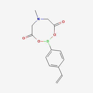 molecular formula C13H14BNO4 B597514 6-Methyl-2-(4-vinylphenyl)-1,3,6,2-dioxazaborocane-4,8-dione CAS No. 1257648-79-5