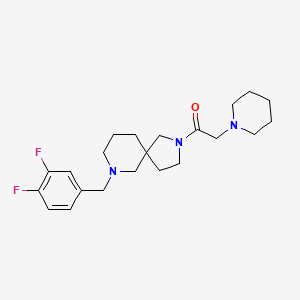 molecular formula C22H31F2N3O B5975142 7-(3,4-difluorobenzyl)-2-(1-piperidinylacetyl)-2,7-diazaspiro[4.5]decane 
