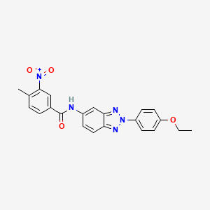 molecular formula C22H19N5O4 B5975155 N-[2-(4-ethoxyphenyl)-2H-1,2,3-benzotriazol-5-yl]-4-methyl-3-nitrobenzamide 