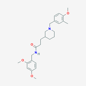 molecular formula C26H36N2O4 B5975187 N-(2,4-dimethoxybenzyl)-3-[1-(4-methoxy-3-methylbenzyl)-3-piperidinyl]propanamide 
