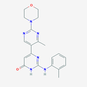 molecular formula C20H22N6O2 B5975196 4'-methyl-2-[(2-methylphenyl)amino]-2'-(4-morpholinyl)-4,5'-bipyrimidin-6(1H)-one 