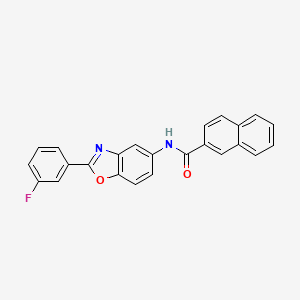 N-[2-(3-fluorophenyl)-1,3-benzoxazol-5-yl]-2-naphthamide