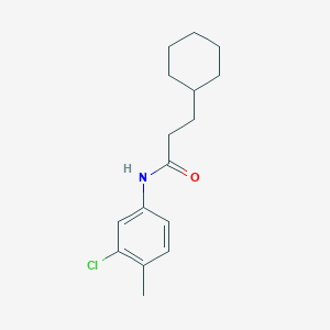 molecular formula C16H22ClNO B5975211 N-(3-chloro-4-methylphenyl)-3-cyclohexylpropanamide 