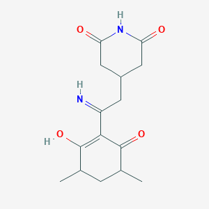molecular formula C15H20N2O4 B5975249 4-[2-amino-2-(3,5-dimethyl-2,6-dioxocyclohexylidene)ethyl]-2,6-piperidinedione 