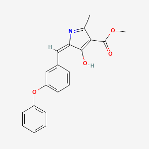 molecular formula C20H17NO4 B5975261 methyl 2-methyl-4-oxo-5-(3-phenoxybenzylidene)-4,5-dihydro-1H-pyrrole-3-carboxylate 