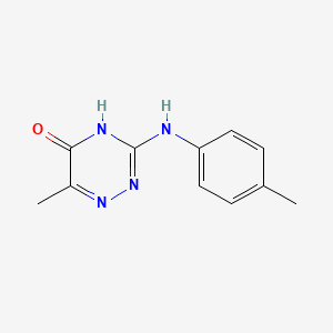 molecular formula C11H12N4O B5975276 6-methyl-3-[(4-methylphenyl)amino]-1,2,4-triazin-5(4H)-one 