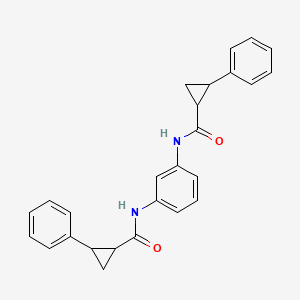molecular formula C26H24N2O2 B5975283 N,N'-1,3-phenylenebis(2-phenylcyclopropanecarboxamide) 