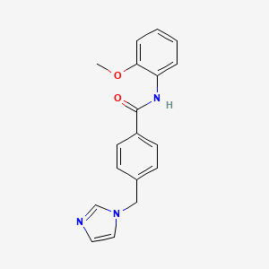 molecular formula C18H17N3O2 B5975295 4-(1H-imidazol-1-ylmethyl)-N-(2-methoxyphenyl)benzamide 