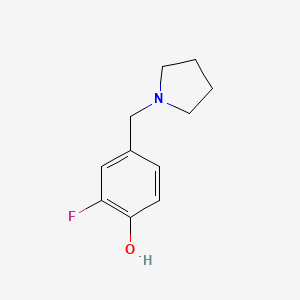 2-Fluoro-4-(pyrrolidin-1-ylmethyl)phenol