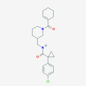 1-(4-chlorophenyl)-N-{[1-(1-cyclohexen-1-ylcarbonyl)-3-piperidinyl]methyl}cyclopropanecarboxamide