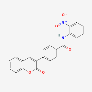 molecular formula C22H14N2O5 B5975347 N-(2-nitrophenyl)-4-(2-oxo-2H-chromen-3-yl)benzamide 