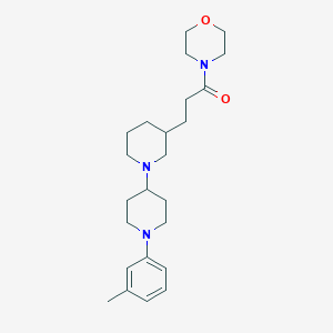 molecular formula C24H37N3O2 B5975356 1'-(3-methylphenyl)-3-[3-(4-morpholinyl)-3-oxopropyl]-1,4'-bipiperidine 