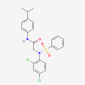 molecular formula C23H22Cl2N2O3S B5975364 N~2~-(2,4-dichlorophenyl)-N~1~-(4-isopropylphenyl)-N~2~-(phenylsulfonyl)glycinamide 
